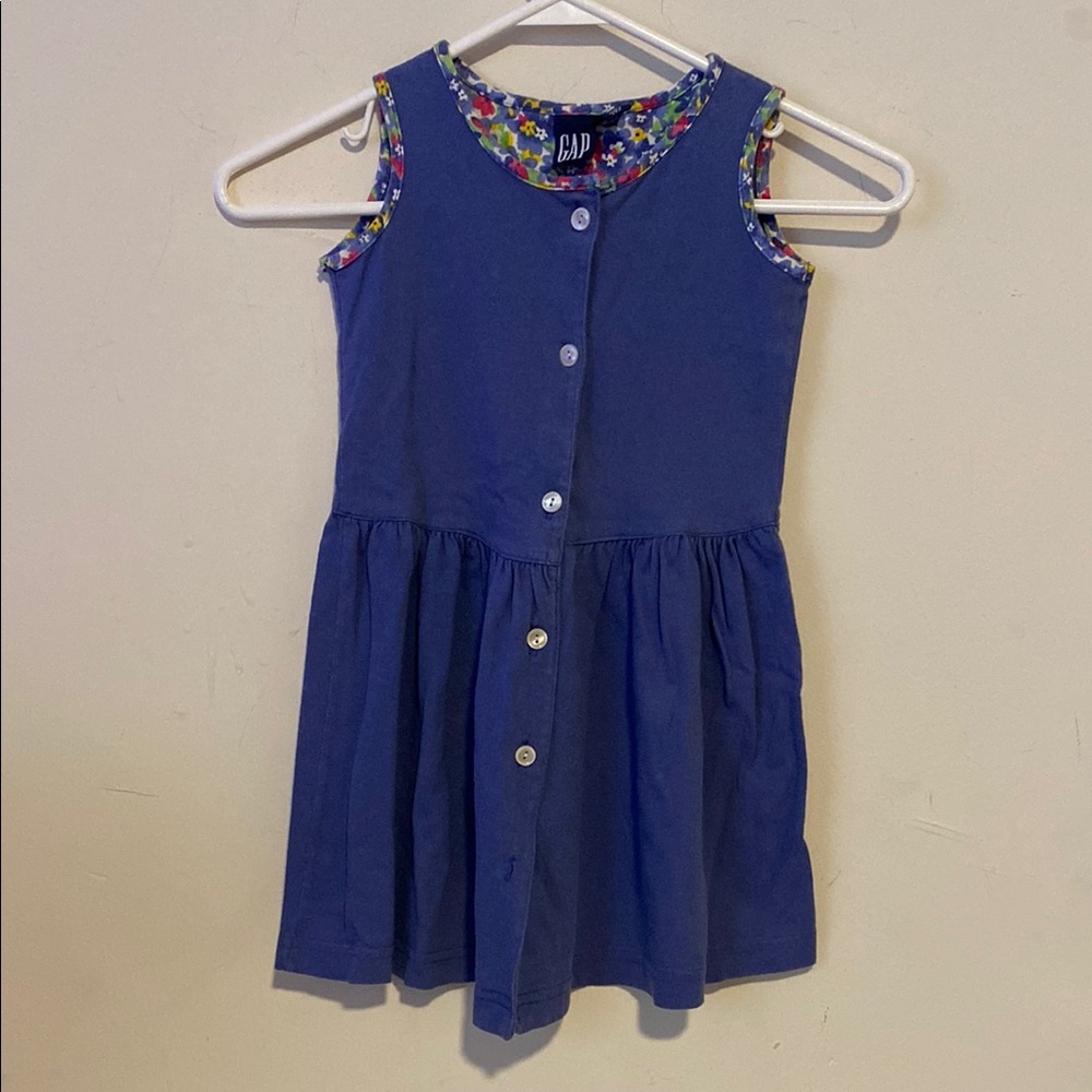 GAP Blue Pleated Sleeveless Sundress